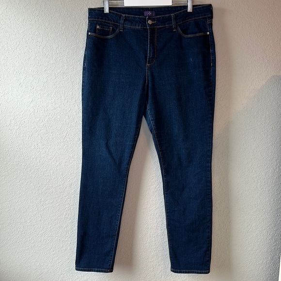 NYDJ Dark Wash High Rise Legging Skinny Jeans Size 16 - Picture 1 of 16